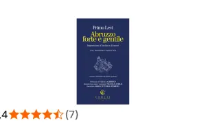 Copertina del libro "Abruzzo forte e gentile" di Primo Levi, con un'illustrazione di un borgo montano.