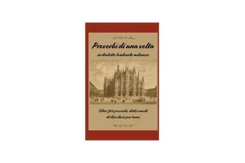 Copertina di "Proverbi di una volta", con il Duomo di Milano e la dicitura "proverbi brianzoli" in dialetto lombardo.