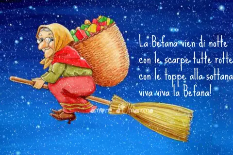 La Befana vien di notte con le scarpe rotte, ma porta doni! Una befana vera cattiva? No, solo un po' stanca, ma sempre generosa.