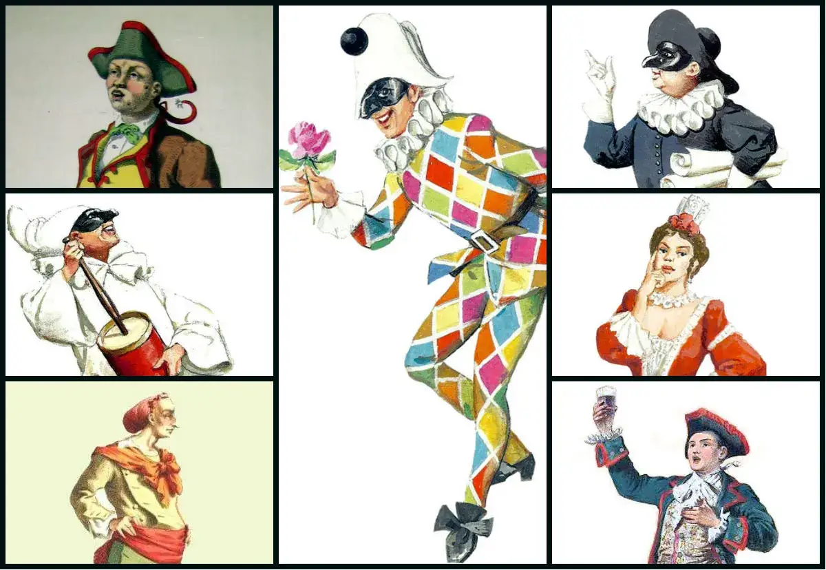 Maschere e costumi colorati, un omaggio al carnevale e alla sua etimologia, tra gioia e riflessione.