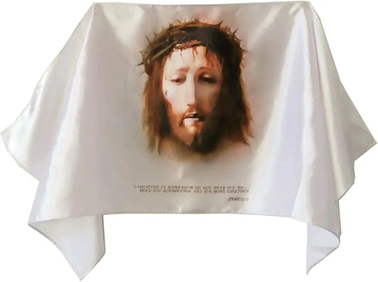 Il volto di Cristo coronato di spine, impresso su un drappo bianco. La vera storia della Veronica, un'immagine sacra.