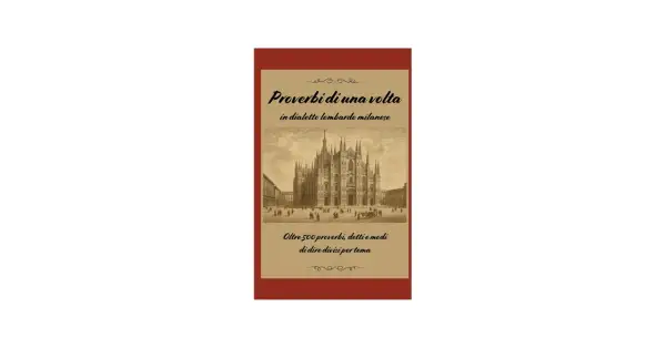 Copertina di "Proverbi di una volta", con il Duomo di Milano e la dicitura "proverbi brianzoli" in dialetto lombardo.